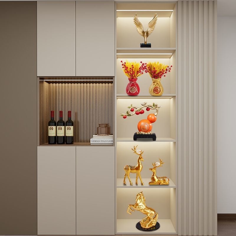 Set decorativ pentru dulap de vin Lanmeo — din rășină — stil chinezesc — turnare prin injecție — cadou de ziua de naștere