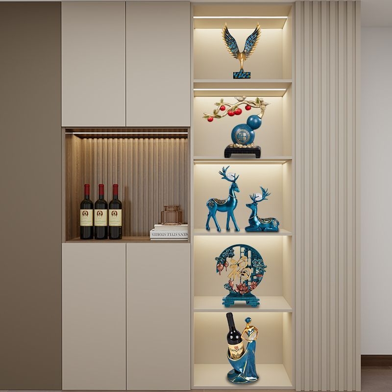 Set decorativ pentru dulap de vin Lanmeo — din rășină — stil chinezesc — turnare prin injecție — cadou de ziua de naștere