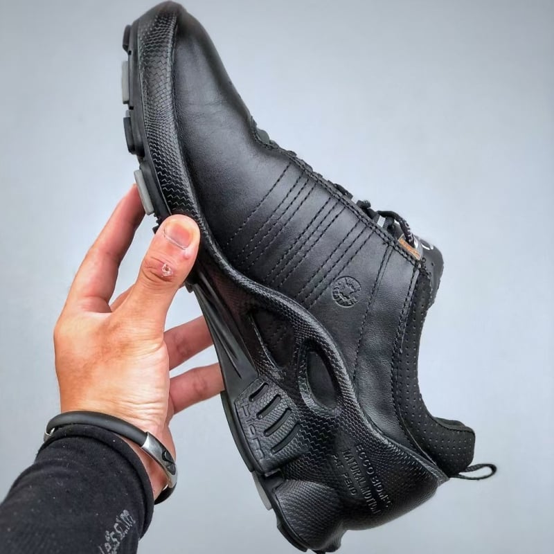 Férfi sétacipő – könnyű, csúszásmentes bőr felsőrész, fűzős záródás, mind az évszakokra