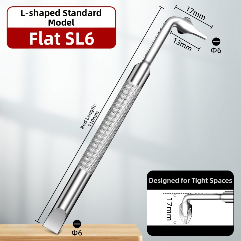 Dane uholový skrutkovač, magnetický, Z- a L-tvar, s krížovým (Phillips) a šesťuholníkovým (Allen) bitom, 90° ohyb, Cr-V oceľ