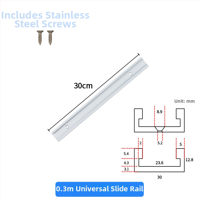 Bull Regulations alumínium ötvözet – 30 típusú asztali fűrészhez vezetősín készlet, T-slot, csúszó pálya és korlátozó kar