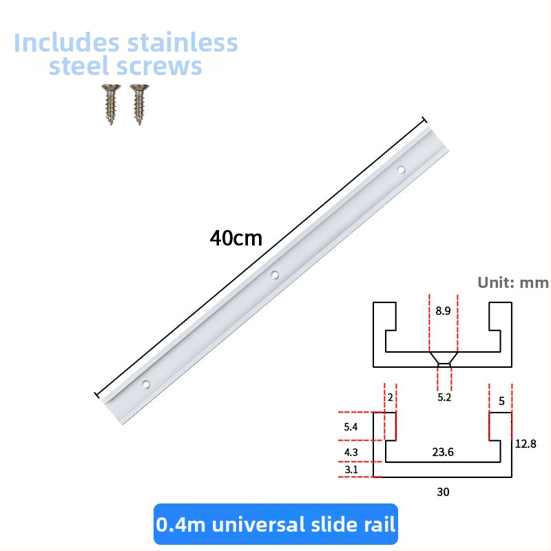 Bull Regulations alumínium ötvözet – 30 típusú asztali fűrészhez vezetősín készlet, T-slot, csúszó pálya és korlátozó kar
