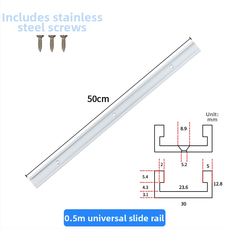 Bull Regulations alumínium ötvözet – 30 típusú asztali fűrészhez vezetősín készlet, T-slot, csúszó pálya és korlátozó kar