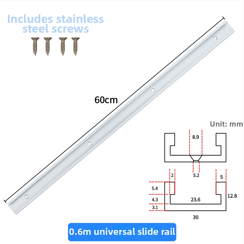 Bull Regulations alumínium ötvözet – 30 típusú asztali fűrészhez vezetősín készlet, T-slot, csúszó pálya és korlátozó kar