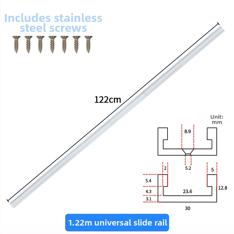Bull Regulations alumínium ötvözet – 30 típusú asztali fűrészhez vezetősín készlet, T-slot, csúszó pálya és korlátozó kar