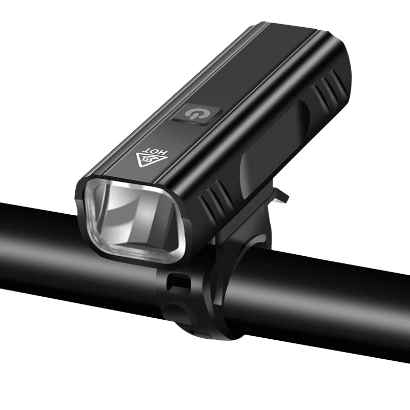 Prednje svjetlo za bicikl, aluminijski spoj, 2000 mAh, USB-C, montaža klipsom, za noćnu vožnju na cestnim i MTB biciklima