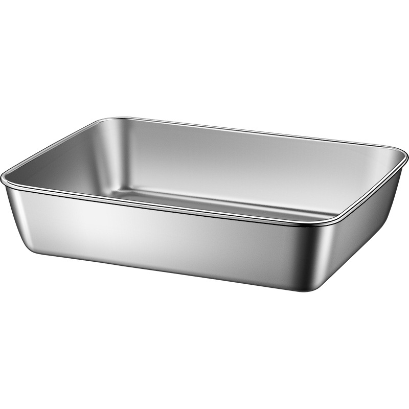 Debljena nehrđajuća čelična četvrtasta ploča s poklopcem – elektrolytički premaz, moderni minimalistički stil, prilagodljivo, za komercijalnu upotrebu