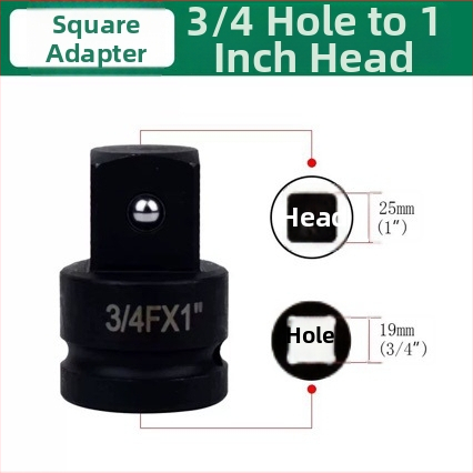 Ťažký adaptér puzdra so štvorhraným pohonom – vysokouhlíková oceľ, fosfátový povrch, 0,3 kg