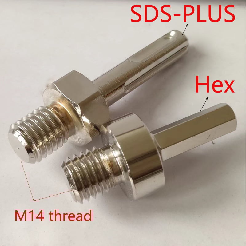 ZUXLA Čelični adapter s okruglom glavom za SDS-Plus, M14 i 5/8-11, 3/8 Hex