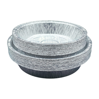 Тава от алуминиево фолио за фритюрник с въздух, кръгла, еднократна, алуминиево фолио с хранително качество, подходяща за микровълнова, с отпечатано лого, персонализируема, пакет от 1000 броя