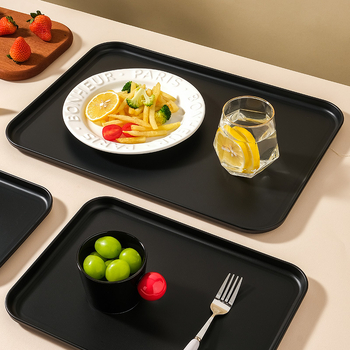 Farfurie din plastic, pătrată, suprafață mată, stil Nordic, compatibil cu microunde