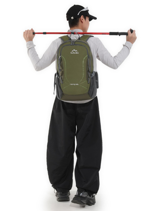 Rucsac de drumeție pentru activități în aer liber — țesătură Oxford, impermeabil, respirabil, bretele de umăr curbate, căptușeală din poliester