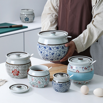 Κεραμικό δοχείο κουζίνας για υγρά καρυκεύματα, ανθεκτικό σε υψηλές θερμοκρασίες, ιαπωνικό στυλ, προέλευση Τσάοζού