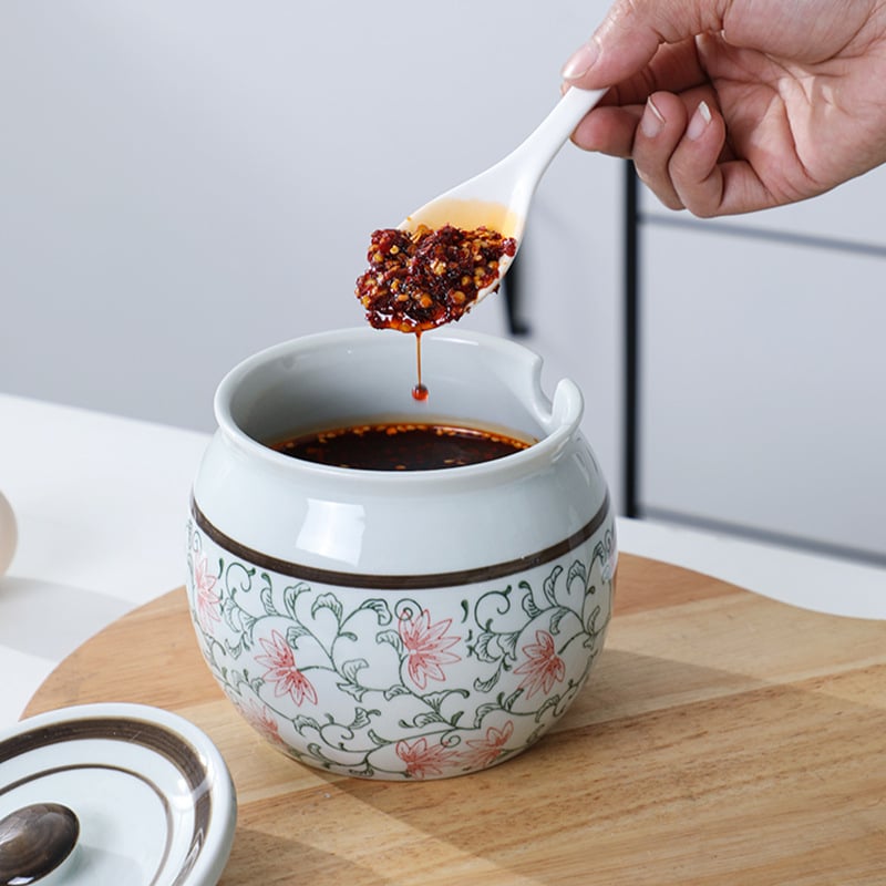 Κεραμικό δοχείο κουζίνας για υγρά καρυκεύματα, ανθεκτικό σε υψηλές θερμοκρασίες, ιαπωνικό στυλ, προέλευση Τσάοζού