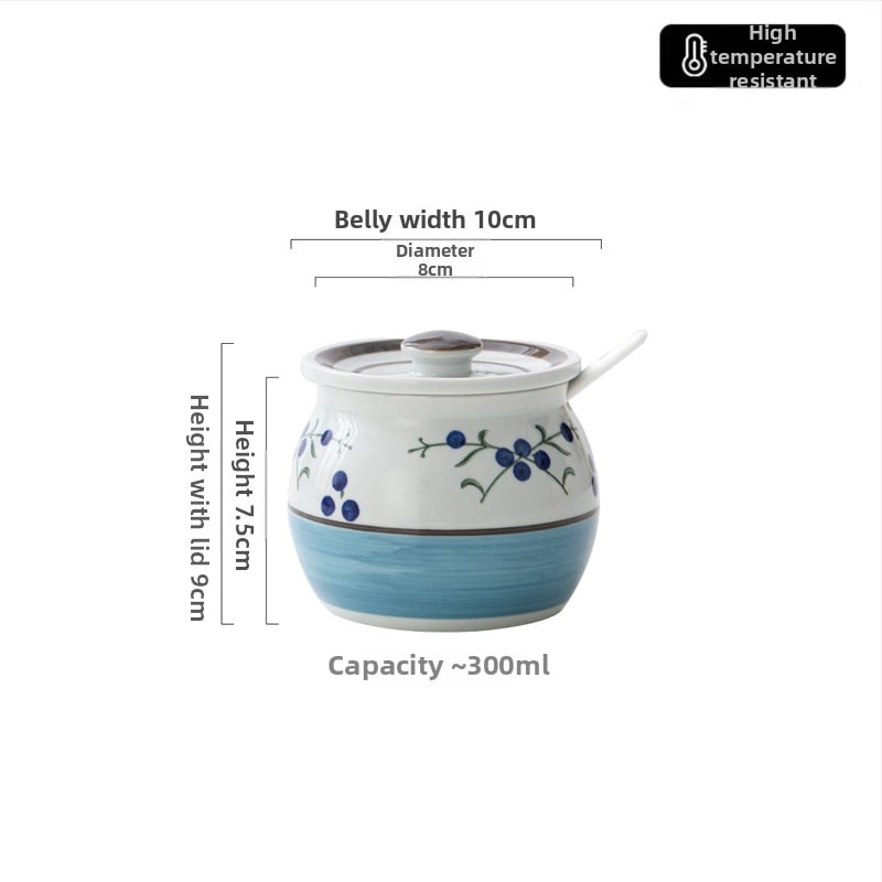 Κεραμικό δοχείο κουζίνας για υγρά καρυκεύματα, ανθεκτικό σε υψηλές θερμοκρασίες, ιαπωνικό στυλ, προέλευση Τσάοζού