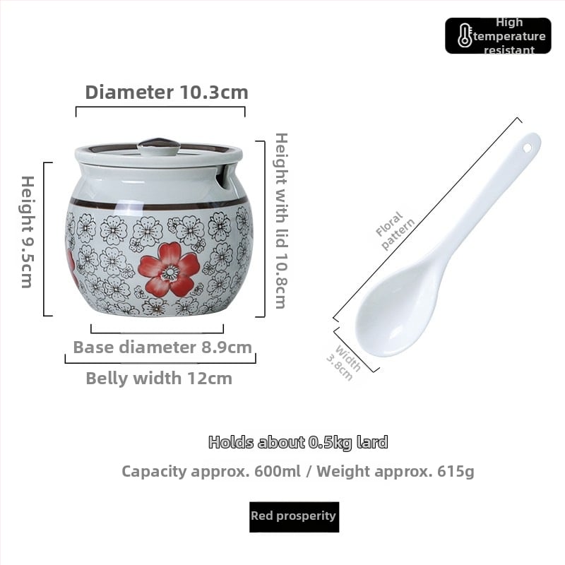 Κεραμικό δοχείο κουζίνας για υγρά καρυκεύματα, ανθεκτικό σε υψηλές θερμοκρασίες, ιαπωνικό στυλ, προέλευση Τσάοζού