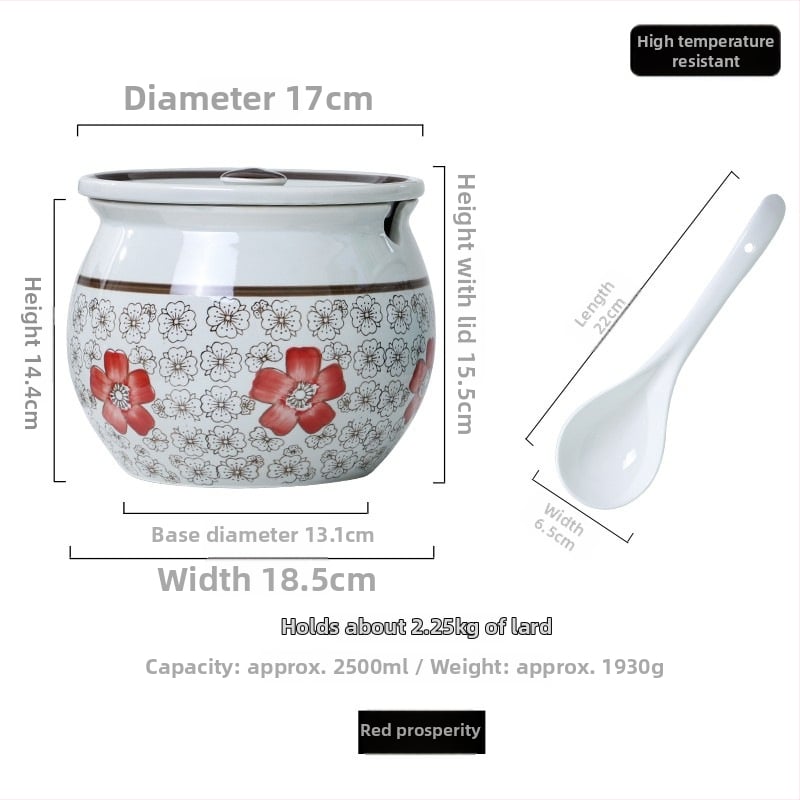 Κεραμικό δοχείο κουζίνας για υγρά καρυκεύματα, ανθεκτικό σε υψηλές θερμοκρασίες, ιαπωνικό στυλ, προέλευση Τσάοζού