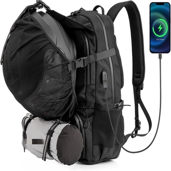 Proširiva torba za kacigu za vožnju motociklom, za otvorena putovanja, kapacitet 50 L, Oxford platno