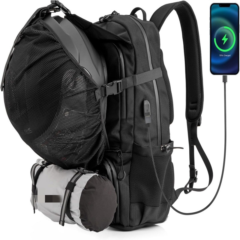 Proširiva torba za kacigu za vožnju motociklom, za otvorena putovanja, kapacitet 50 L, Oxford platno