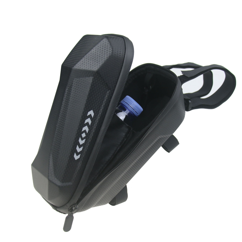 Geantă frontală impermeabilă pentru bicicletă, din PU, cu buzunar pentru încărcător și capacitate de 360 ml, compatibilă cu majoritatea bicicletelor și scuterelor electrice
