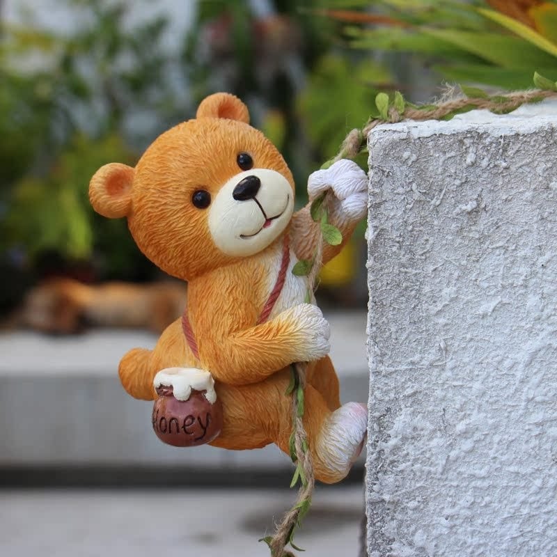 Viseći ukras za vrt s zekom koji se penje na drvo (Materijal: smola; Stil: moderni minimalistički; IP ovlašteno: Ne)