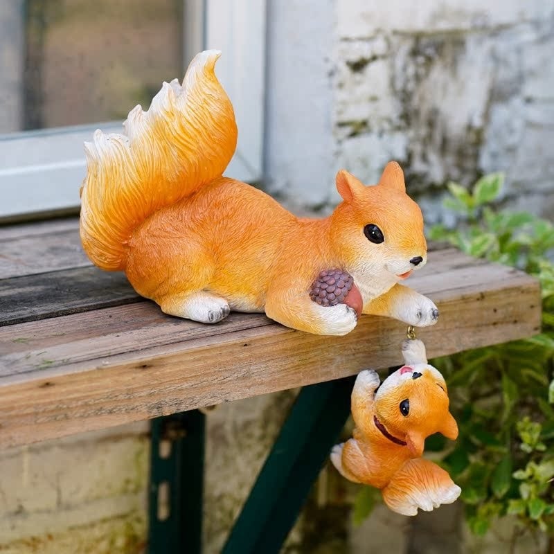 Viseći ukras za vrt s zekom koji se penje na drvo (Materijal: smola; Stil: moderni minimalistički; IP ovlašteno: Ne)