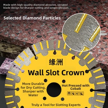 Δίσκος διαμαντι για υγρή κοπή πέτρας, συμβατός με γωνιακό τροχό και μηχανή κοπής πέτρας, Xindongrui, μέγ. 22.000 rpm
