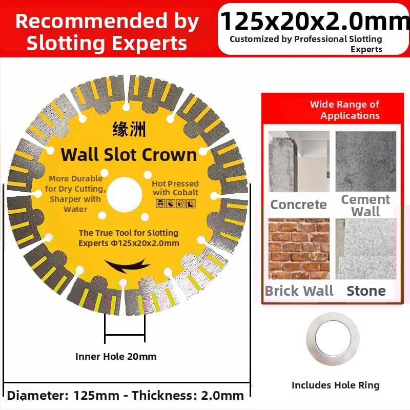 Δίσκος διαμαντι για υγρή κοπή πέτρας, συμβατός με γωνιακό τροχό και μηχανή κοπής πέτρας, Xindongrui, μέγ. 22.000 rpm