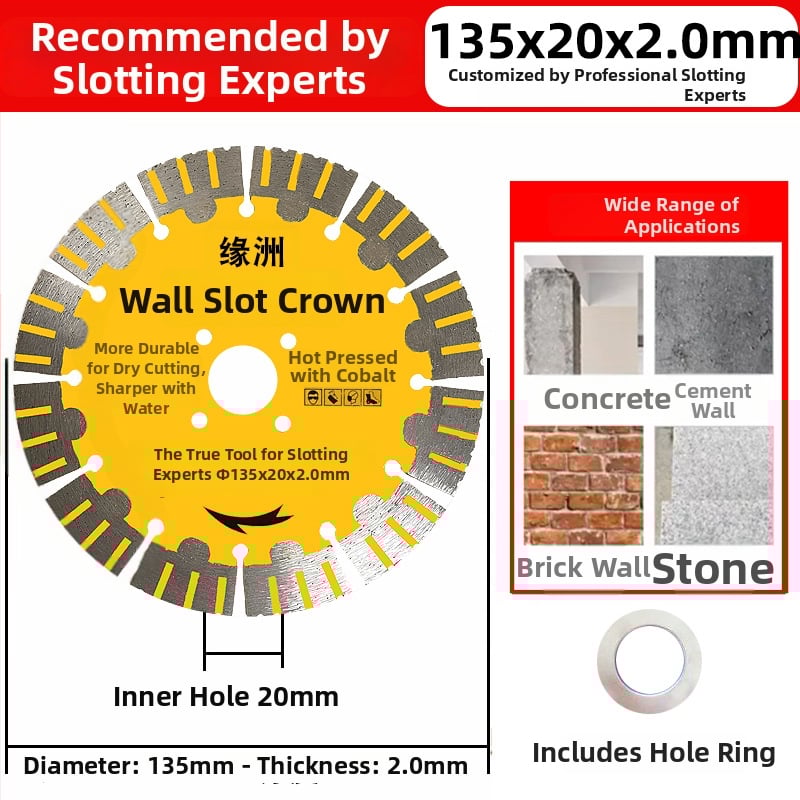 Δίσκος διαμαντι για υγρή κοπή πέτρας, συμβατός με γωνιακό τροχό και μηχανή κοπής πέτρας, Xindongrui, μέγ. 22.000 rpm