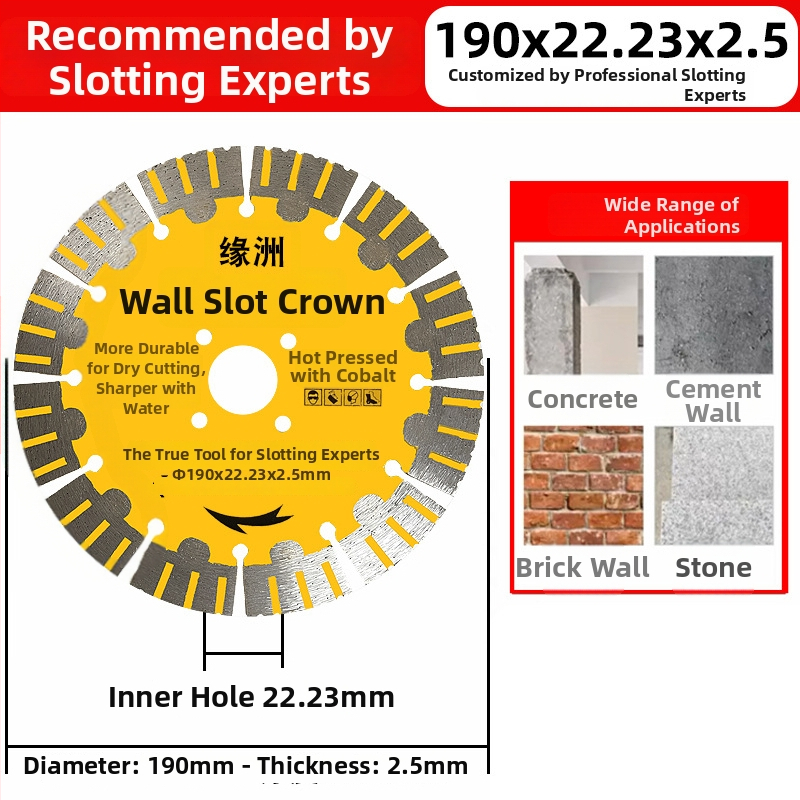 Δίσκος διαμαντι για υγρή κοπή πέτρας, συμβατός με γωνιακό τροχό και μηχανή κοπής πέτρας, Xindongrui, μέγ. 22.000 rpm