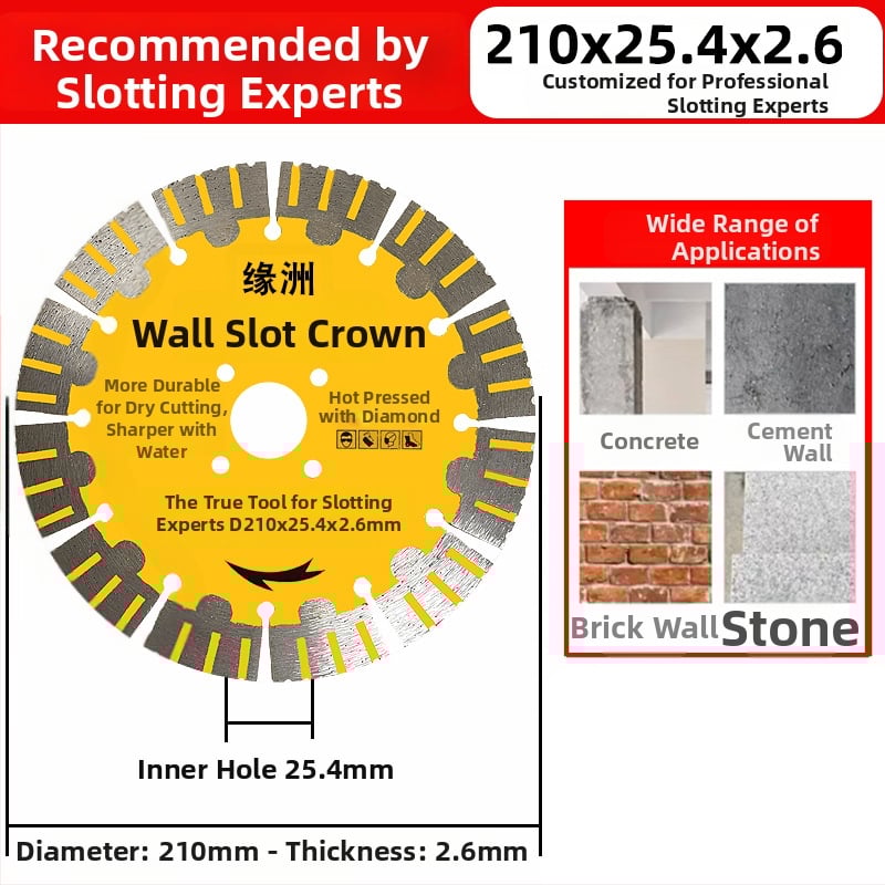 Δίσκος διαμαντι για υγρή κοπή πέτρας, συμβατός με γωνιακό τροχό και μηχανή κοπής πέτρας, Xindongrui, μέγ. 22.000 rpm
