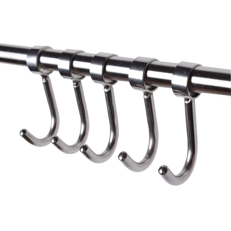 Mu jue 304 неръждаема стомана кухненска закачалка за кръгъл тръбен монтаж, удебелен корпус, полирана повърхност