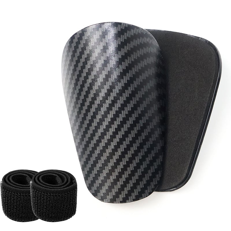 Щитове за пищял с ремъци - двучастков комплект за футболни тренировки, PU материал, модел htb46