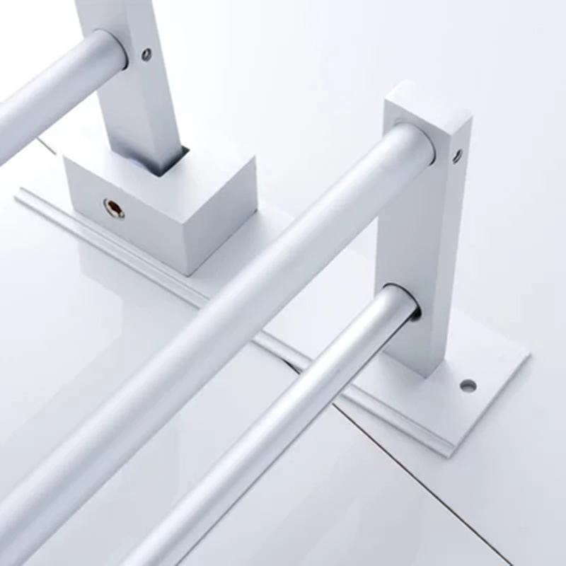 Aluminijski stalak za ručnike za kupaonicu, 2-slojni, anodno oksidirana završna obrada, model Space Aluminum Storage Rack, marka Huixin, nosivost 10 kg