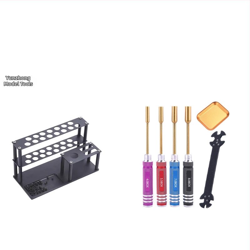 Sada šesťuholníkových skrutkovačov pre modely lietadiel a áut, titanom potiahnutá tvrdená oceľ, viacúčelové demontážne a montážne nástroje, obsahuje kľúč a držač nástrojov
