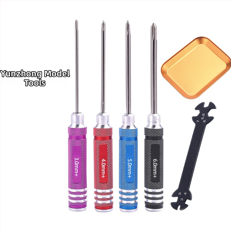 Sada šesťuholníkových skrutkovačov pre modely lietadiel a áut, titanom potiahnutá tvrdená oceľ, viacúčelové demontážne a montážne nástroje, obsahuje kľúč a držač nástrojov