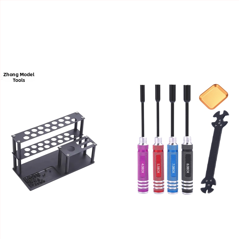 Sada šesťuholníkových skrutkovačov pre modely lietadiel a áut, titanom potiahnutá tvrdená oceľ, viacúčelové demontážne a montážne nástroje, obsahuje kľúč a držač nástrojov