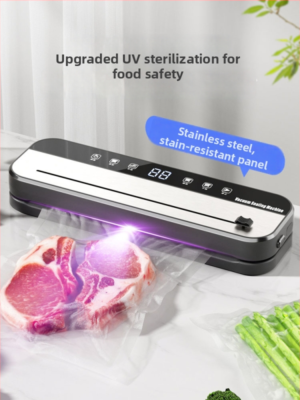 Plne automatický vákuový baliaci stroj na potraviny, pre domáce aj komerčné použitie, vhodný na mokré aj suché zložky, plastové uzatváranie a zachovanie čerstvosti