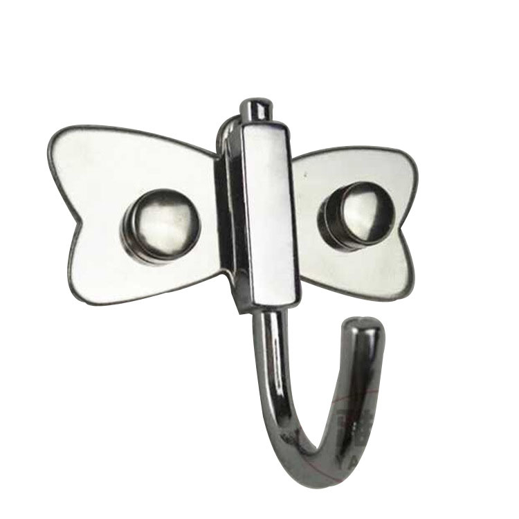 Yaxing Da неръждаема стомана единична закачалка, дизайн пеперуда, товароподемност 15 кг, закачалка за кърпи за баня, модерен минималистичен стил