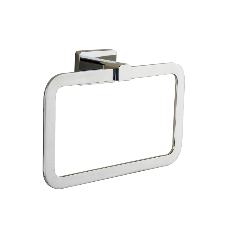 Fürdőszobai törölközőtartó készlet – cinkötvözet, elektroplatolt felület, teherbírás 10 kg, 1 szint, modern minimalista stílus