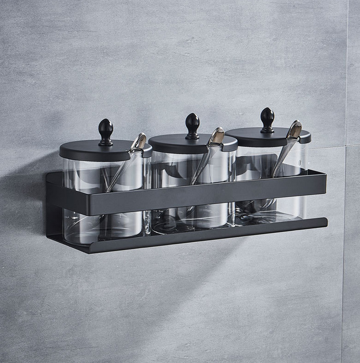 Rozsdamentes acél falra szerelhető fűszertartó polc, konyhai és fürdőszobai tároló, fúrás nélküli telepítés, modern minimalista stílus, testreszabható 1001