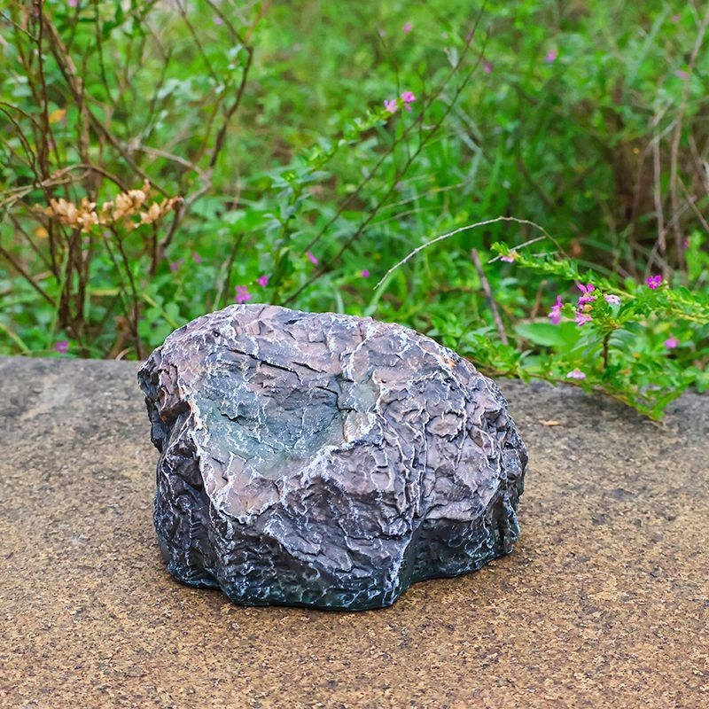 Кутия за ключове с тайно пространство за съхранение за градина на открито – смолна изработка, каменно-подобен дизайн, китайски стил