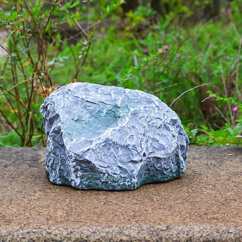 Кутия за ключове с тайно пространство за съхранение за градина на открито – смолна изработка, каменно-подобен дизайн, китайски стил