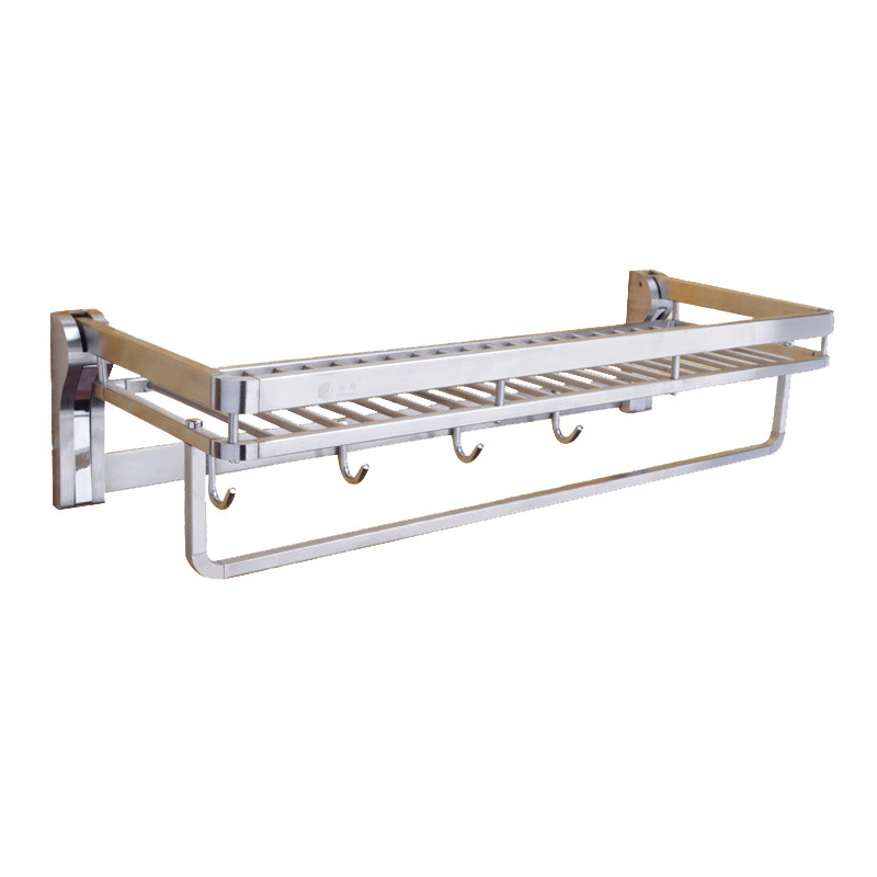 A804 kettős rétegű fürdőszobai törölközőtartó, SUS304 rozsdamentes acélból, finom szálcsiszolt felülettel, teherbírás 30-35 kg