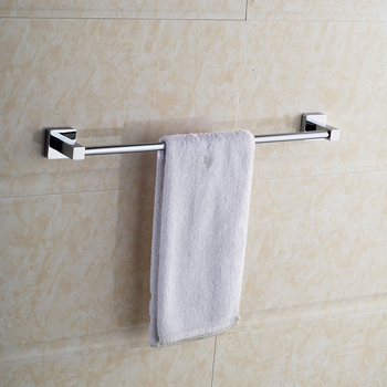 Držač za ručnike od nehrđajućeg čelika, s kromiranom završnom obradom, jednopolni, moderni minimalistički stil, nosivost 20 kg