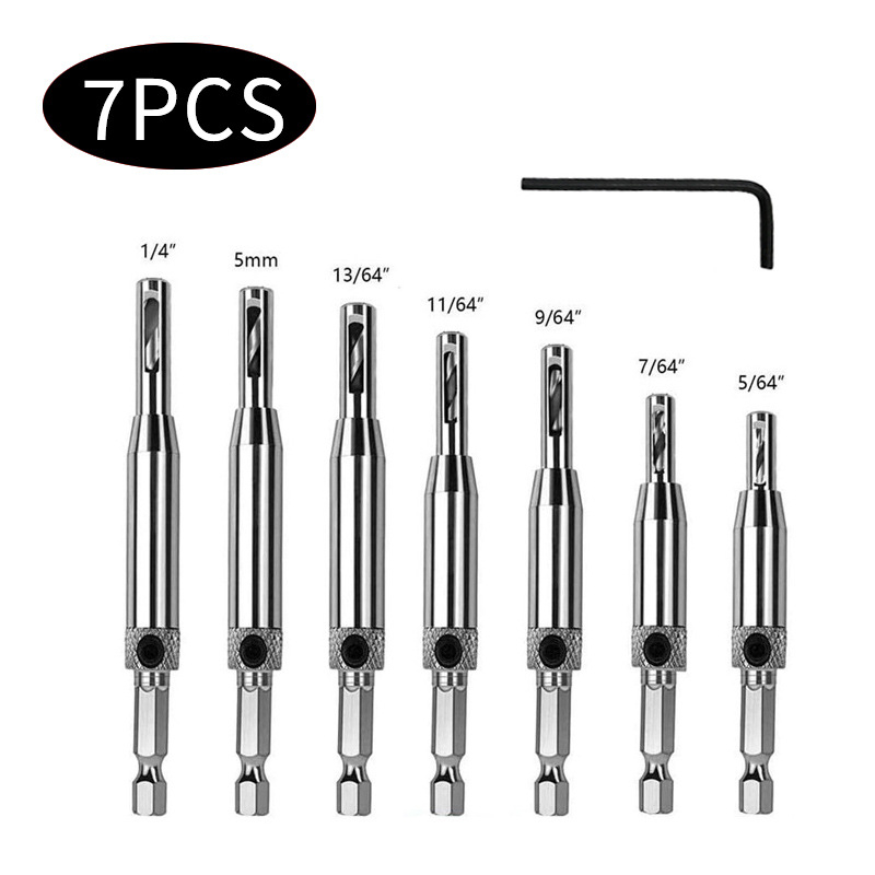 Pengpeng Faipari csuklópánt-fúrókészlet hexagonális szárú — öncentráló, beépített pozicionálás ajtókhoz és ablakokhoz