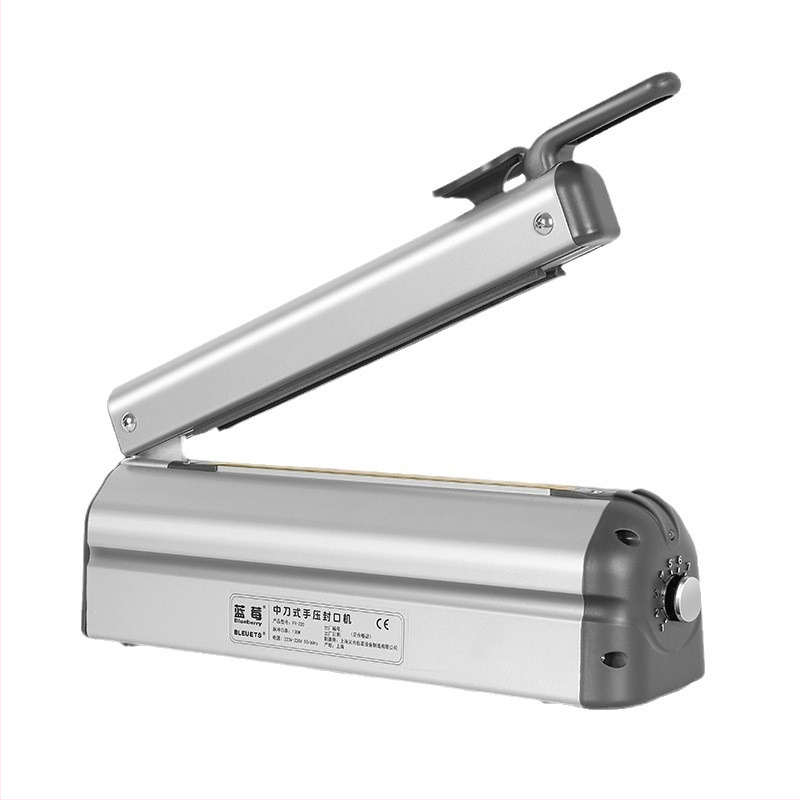 Blueberry ημι-αυτόματη μηχανή σφράγισης με χειροκίνητο έλεγχο για πλαστικές σακούλες και αλουμινόχαρτο, συσκευασία Moon cake