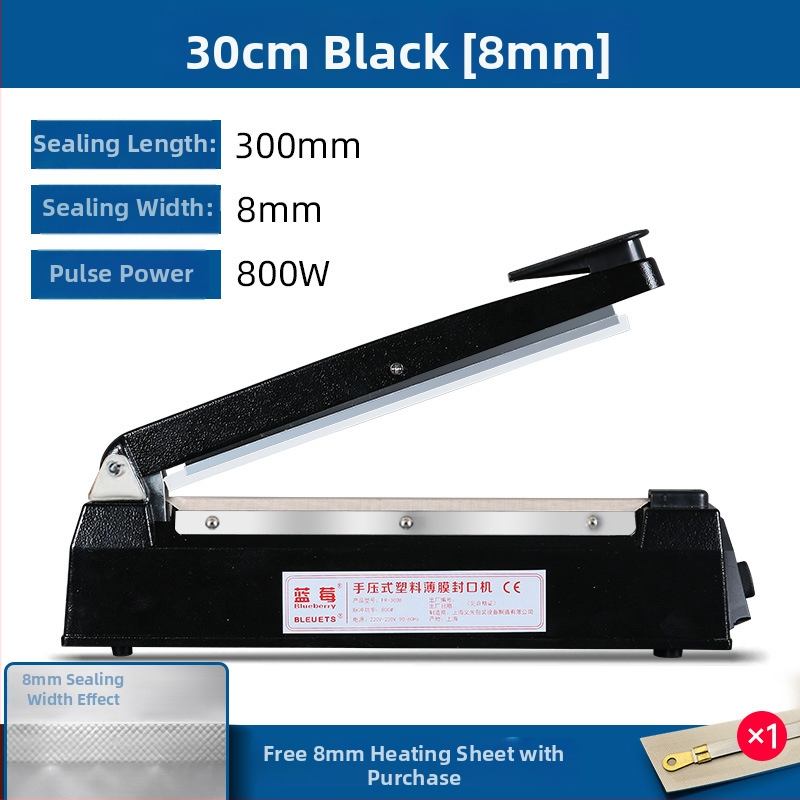 Blueberry ημι-αυτόματη μηχανή σφράγισης με χειροκίνητο έλεγχο για πλαστικές σακούλες και αλουμινόχαρτο, συσκευασία Moon cake