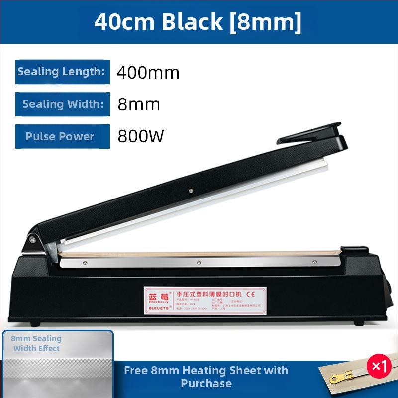 Blueberry ημι-αυτόματη μηχανή σφράγισης με χειροκίνητο έλεγχο για πλαστικές σακούλες και αλουμινόχαρτο, συσκευασία Moon cake