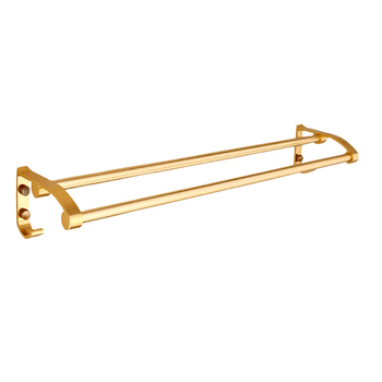 Bară de prosoape din aluminiu Space, cu două brațe, finisaj mat anodizat, capacitate de încărcare 10 kg